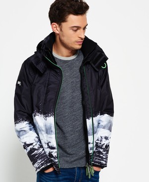 Superdry Black Edition SD-Windcheater Férfi Kabát Fekete | TIMUG0957